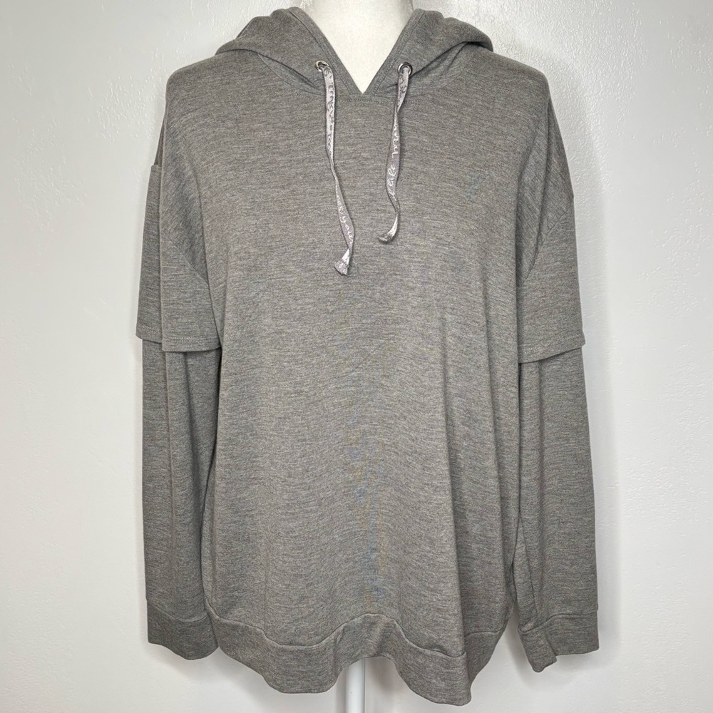 Muk Luks Hooded Pullover Sweatshirt XL Cozy